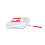 White Silicone Shoelace with Red tips - Image 2