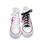 White Silicone Shoelace with Pink tips - Image 5