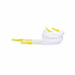 White Silicone Shoelace with Yellow tips - Image 2
