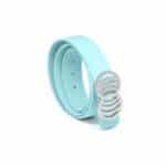 Sky blue Infinity Silicone belt with silver buckle - Image 3