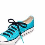 Black Silicone Shoelace with Sky Blue tips - Image 4