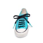 Black Silicone Shoelace with Sky Blue tips - Image 5