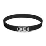 Black Infinity Silicone belt with silver buckle