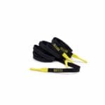 Black Silicone Shoelace with Yellow tips - Image 2