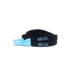 Black Silicone Shoelace with Sky Blue tips
