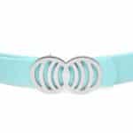 Sky blue Infinity Silicone belt with silver buckle - Image 2