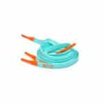Sky Blue Silicone Shoelace with Orange tips - Image 2