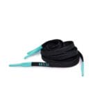 Black Silicone Shoelace with Sky Blue tips - Image 3