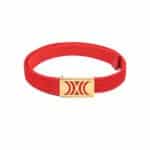 Red Elastic RB belt with golden buckle - Image 4