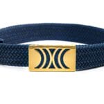 Navy Elastic RB belt with golden buckle - Image 3
