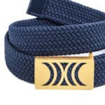 Navy Elastic RB belt with golden buckle - Image 6