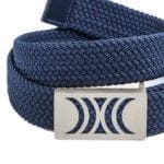 Navy Elastic RB belt with silver buckle - Image 6
