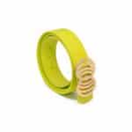 Neon Yellow Infinity Silicone belt with golden buckle - Image 4