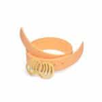 Peach Infinity Silicone belt with golden buckle - Image 4
