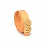 Peach Infinity Silicone belt with golden buckle - Image 3