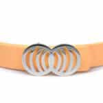 Peach Infinity Silicone belt with silver buckle - Image 2