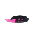 Black Silicone Shoelace with Pink tips