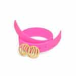 Pink Infinity Silicone belt with golden buckle - Image 3