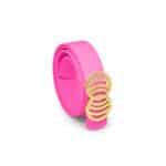Pink Infinity Silicone belt with golden buckle - Image 4
