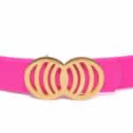 Pink Infinity Silicone belt with golden buckle - Image 2