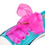 Pink Organza Ribbon Shoelace - Image 4