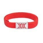 Red Elastic RB belt with silver buckle - Image 4