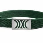 Green Elastic RB belt with silver buckle - Image 3