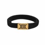 Black Elastic RB belt with golden buckle - Image 4