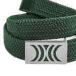 Green Elastic RB belt with silver buckle - Image 6