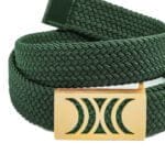 Green Elastic RB belt with golden buckle - Image 6