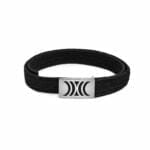 Black Elastic RB belt with silver buckle - Image 4