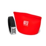 Black Elastic RB belt with silver buckle - Image 2