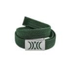 Green Elastic RB belt with silver buckle