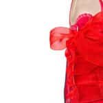 Red Organza Ribbon Shoelace - Image 5