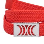 Red Elastic RB belt with silver buckle - Image 6