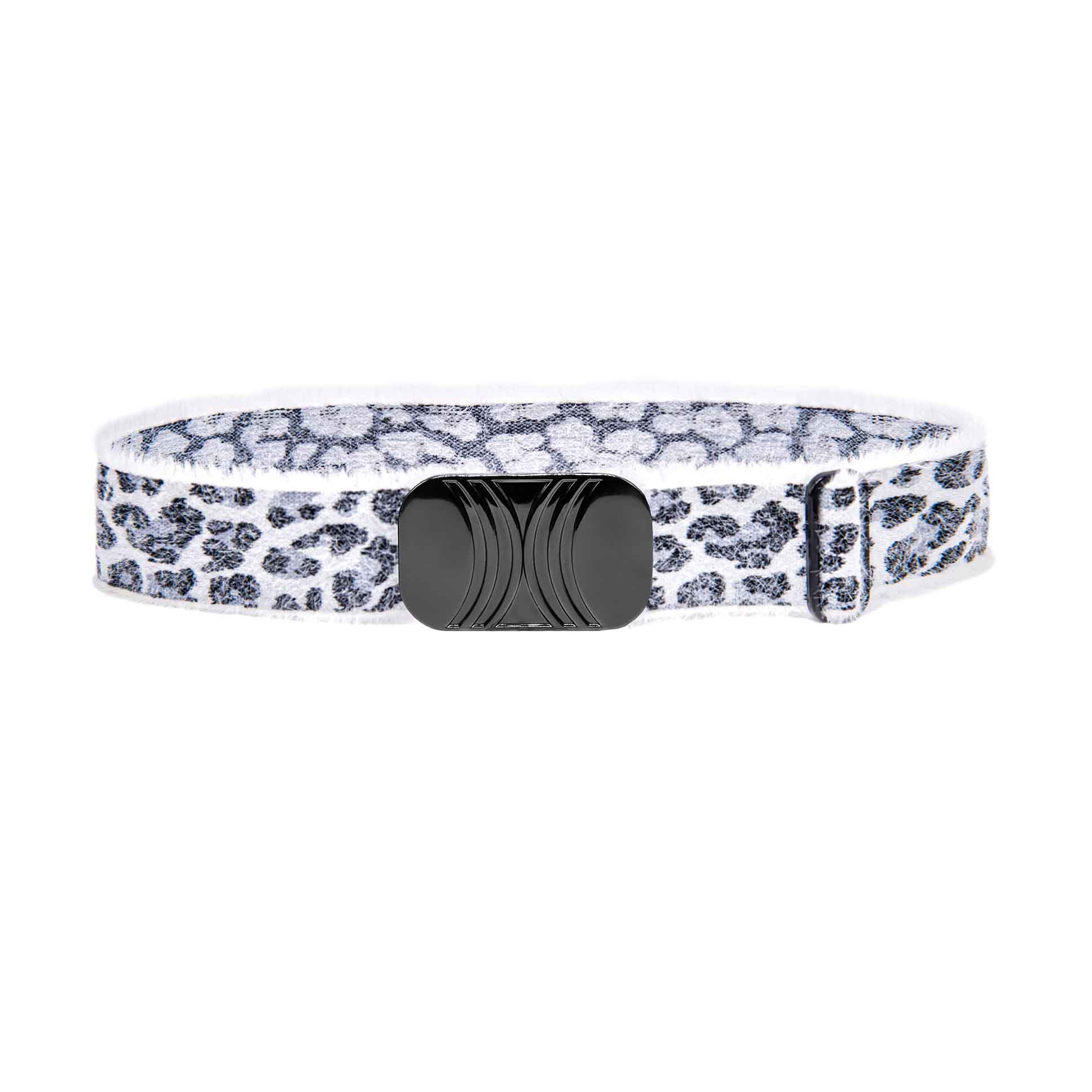 tigerwhite3 Elastic belt - White Leopard Print - Image 1