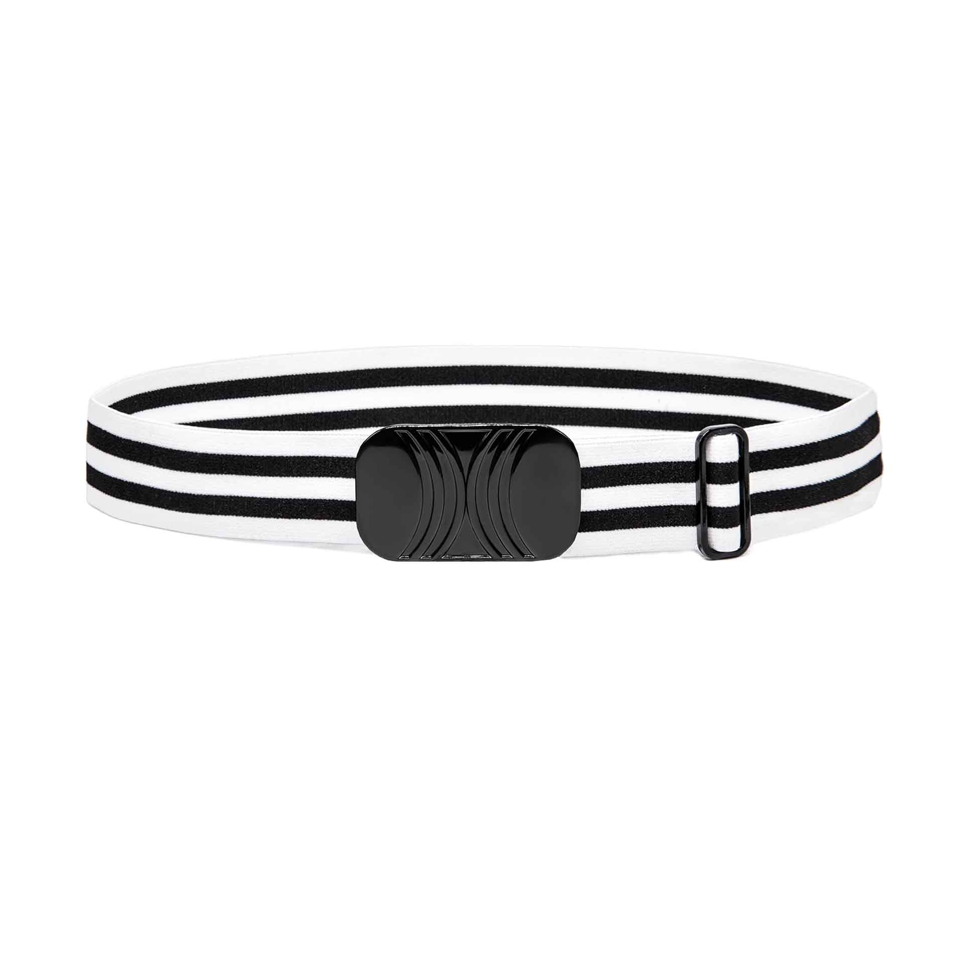 whiteblackelastic1 Elastic belt - White Stripes - Image 1