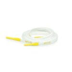 White Silicone Shoelace with Yellow tips