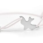 MIMO Bracelet with Peace Whisper Symbol - Silver - Image 2